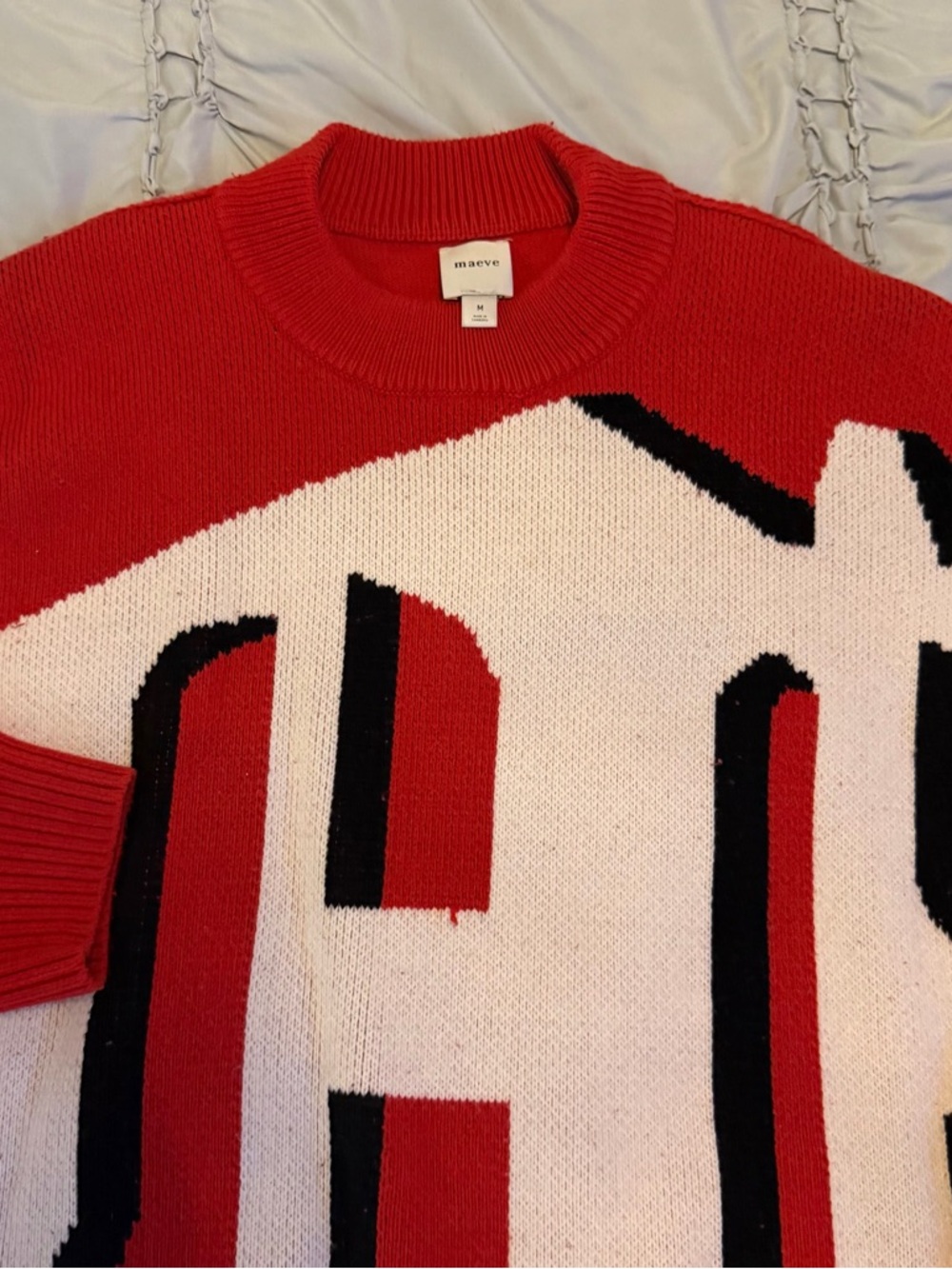Maeve Oversized Graphic Monogram Sweater - Picture 5 of 7